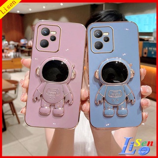 เคส Realme C35 Realme C30 C15 C12 C20 C11 2021 Realme C11 C31 C21Y C25Y C17 7i เคสโทรศัพท์มือถือ ลายนักบินอวกาศ พร้อมขาตั้ง สําหรับ YHY