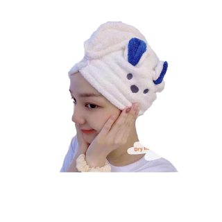 โปรโมชั่น : ผ้าขนหนูเช็ดผมสไตล์ญี่ปุ่น Japanese style dry hair towel สำหรับผู้หญิง ผ้านุ่ม