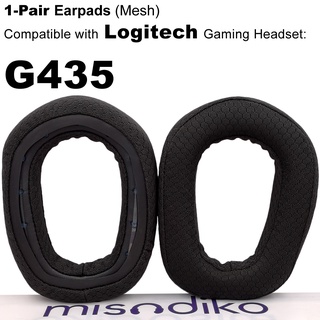 Misodiko แผ่นฟองน้ํารองหูฟังสําหรับหูฟังเล่นเกม Logitech G435