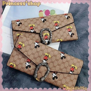 Princessshop กระเป๋าสตางค์กุชชี่ไดโอใบยาว3พับ(SALE)