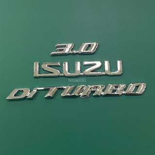 โลโก้*3.0,ISUZU,DiTURBO ติด D-MAX ราคาต่อชุด ( มี 3 ชิ้น ) มีสองสีให้เลือก