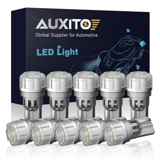 Auxito หลอดไฟ T10 LED W5W LED 3020 SMD 168 194 2825 สําหรับภายในรถยนต์ 10 ชิ้น