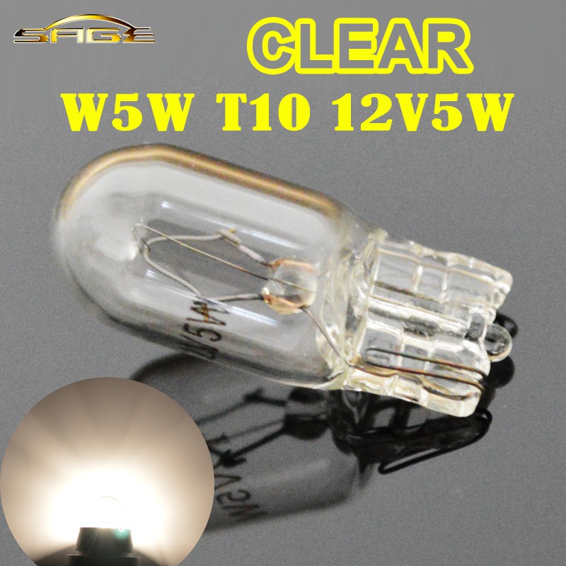 หลอดไฟฮาโลเจน T10 W5W 501 194 12V 5W W2.1X9.5D สีขาว (1 ชิ้น) สําหรับรถยนต์