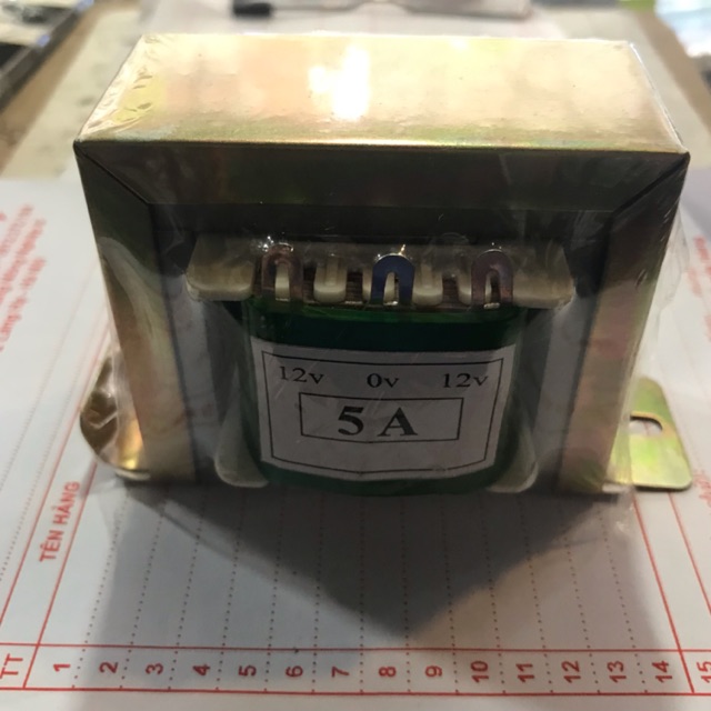 หม้อแปลงสมมาตร 12V 0 12V 5A KDK
