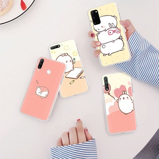 เคสใส แบบนิ่ม ลาย Molang ML-197 สําหรับ Realme 10 Pro 9 Plus C30S C55 C35