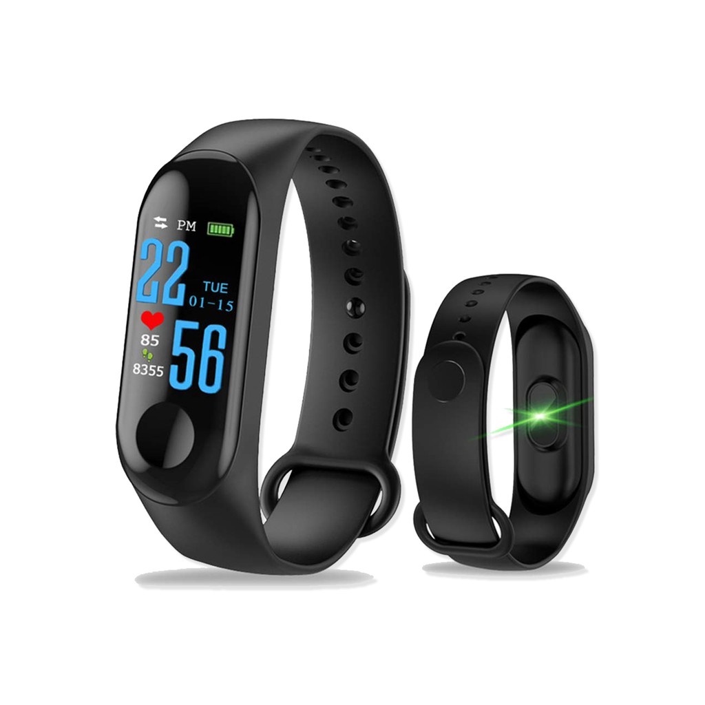 Smart Watch Band รุ่น M3 สายรัดข้อมืออัจฉริยะ  รองรับ IOS &amp; Android สายรัดข้อมือเพื่อสุขภาพสุขภาพ วัดอัตราการแต้นหัวใจ แจ้งเตือน SMS และแจ้งเตือนการโทร แสดงเวลาแบบ Digital น้ำหนักเบา กะทัดรัด คุณภาพดี ง่ายต่อการใช้งาน พกพาไปได้ทุกที่ บันทึกระยะการเคลื่อนไ