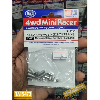 ชุดแต่งเสริมรถ Mini 4 WD Tamiya 15473 ALUMINUM SPACR SET (12/6.7/6/3/1.5 mm)