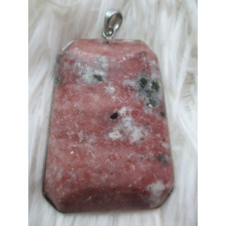 จี้หินธรรมชาติ จี้หินโรโดไนต์ Rhodonite