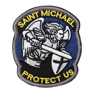 SAINT MICHAEL PROTECT US Tactical Army Sword Morale Embroidered Iron on Patch