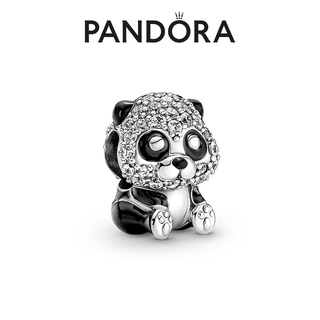 Pandora สร้อยข้อมือเงิน 925 จี้แพนด้าน่ารัก เครื่องประดับ สําหรับผู้หญิง