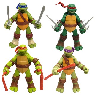 【พร้อมส่ง】โมเดลฟิกเกอร์ Pvc รูปการ์ตูนนินจาเต่า Donatello Raphael Mutant Ninja Turtles ขนาด 12 ซม. สําหรับเด็ก 4 ชิ้น ต่อชุด