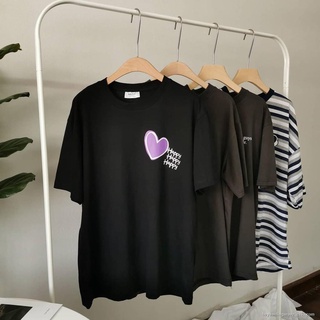 GP ALLSOUL เสื้อยืด oversize พร้อมส่ง!! ลาย Happy​​ T-shirt​ Cotton​ 100 oversize SML