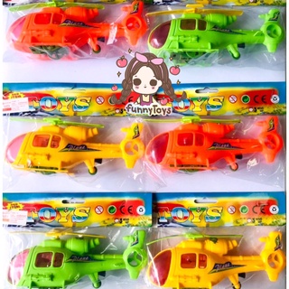 เฮลิคอปเตอร์ ดึงสาย วิ่งมีไฟ สุ่มสี คอปเตอร์ แพ็คมี 6 ชิ้น