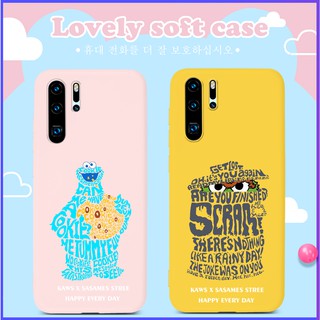 เคสมือถือสำหรับ Huawei P40 Pro Plus Lite E Nova 7 7i 6 7 SE 5T 5Z 5 5i Pro Y7P 2020 Y6P Y5P Y8P Y9 Prime 2019 Y9S Y6S P20 P30 Lite P20 P30 Pro Plus Y7 Pro 2019 Nova 3e 3i 4e Mate 20 30 Pro Lite Case เซซามีสตรีท Cute TPU Cover