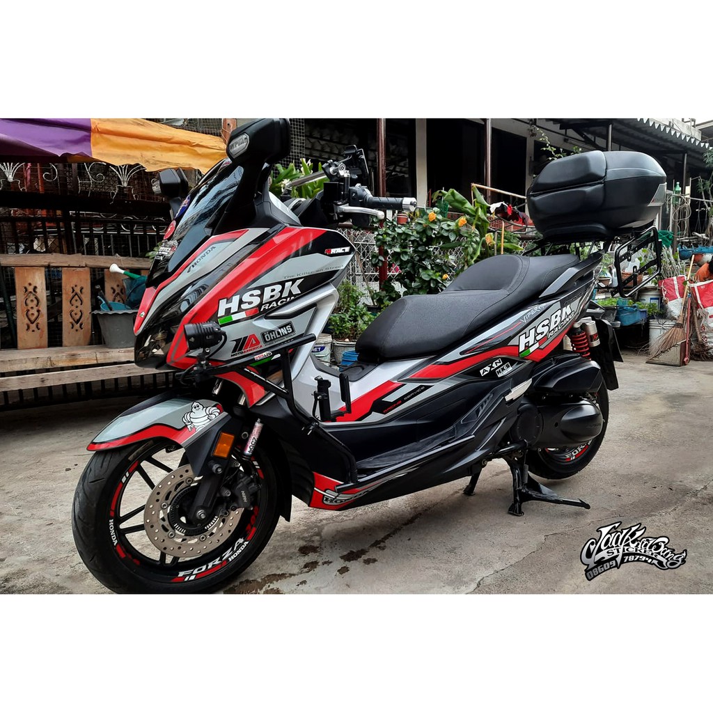 สติ๊กเกอร์แต่งลายรถ Honda NEW FORZA 300 ลาย HSBK