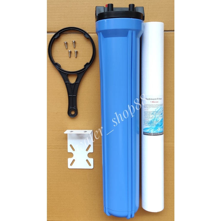 เครื่องกรองน้ำใช้ 1 ขั้นตอน UNIPURE !!!ขนาด 20 "ของแท้100%ขนาด4หุนแบบสีฟ้าทึบพร้อมไส้กรอง PPพร้อมส่ง