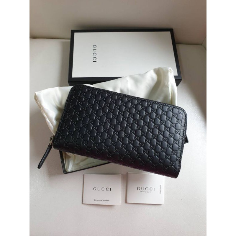 Gucci GG Guccissima Leather Long Zippy Zip Around Wallet