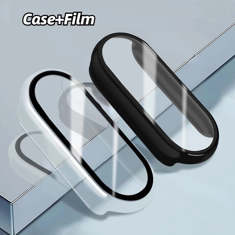สําหรับ Xiaomi miband mi band 10 9 8 NFC แฟชั่น Hard PC กรอบฝาครอบกันชน + HD Slim กระจกนิรภัย Protector