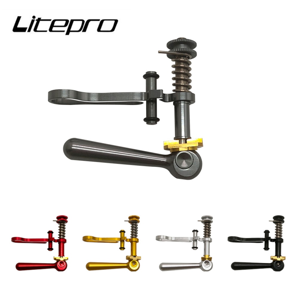 Litepro อะไหล่จักรยานพับแบบอลูมิเนียม BMX ไทเทเนียม สำหรับ Brompton 3 Sixty