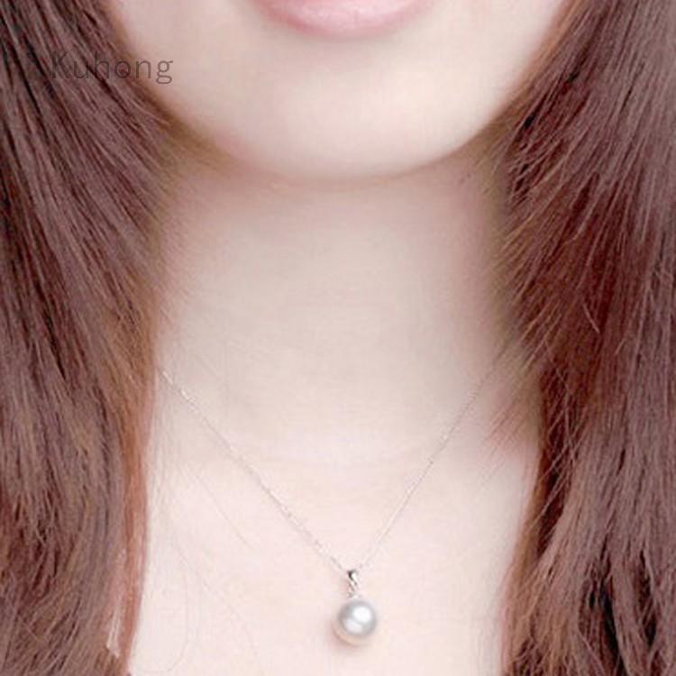 Elegant Simple Simulated Pearl Necklace Top Quality Necklace Silver