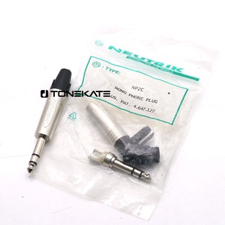 10pcs for NEUTRIK NP2C/NP2C-B PLUG Mono Professional 2 Pole 6.35 mm 6.5mm Stereo Jack Plug Neutrik 6.35mm jack