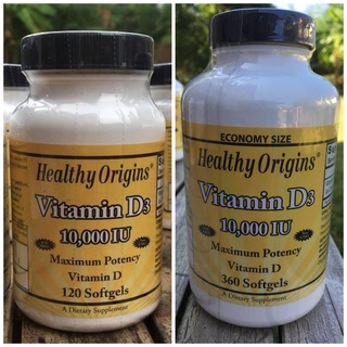 (Healthy Origins®) Vitamin D3 10,000 IU 120 or 360 Softgels วิตามินดี 3 วิตามินดีสาม D-3