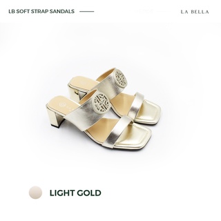 LA BELLA รุ่น LB SOFT STRAP SANDALS - LIGHT GOLD