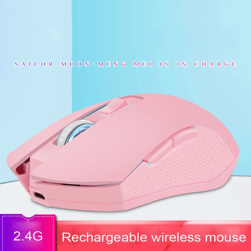 newPink Silent LED Optical Game Mice 1600DPI 2.4G USB Wireless Mouse ...