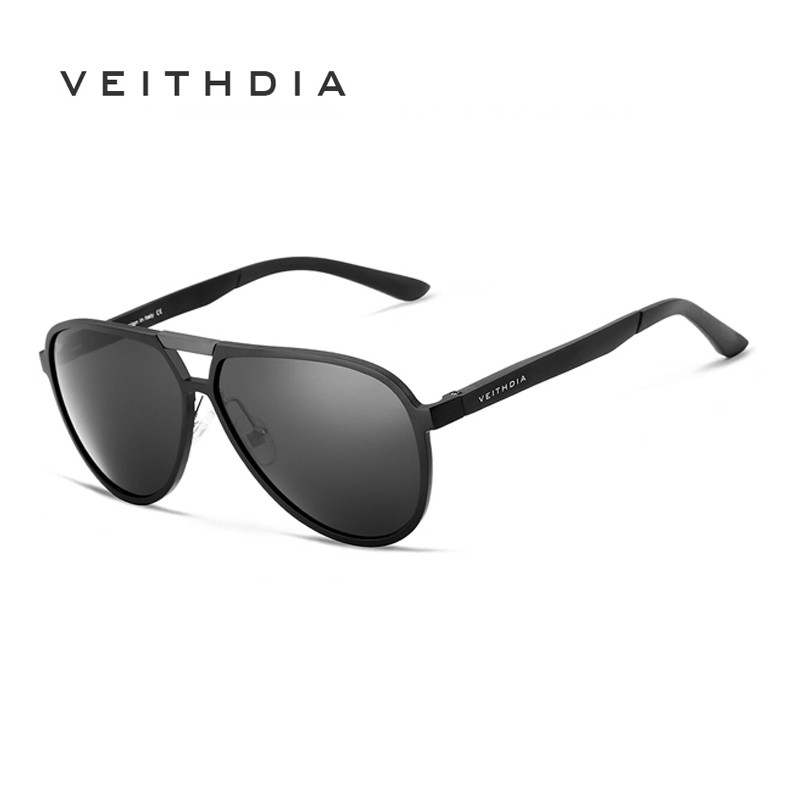 VEITHDIA บุรุษแว่นตากันแดดอลูมิเนียมแมกนีเซียมแว่นตากันแดดแว่นตาโพลาไรซ์แว่นตาสำหรับผู้ชาย / หญิง V6850