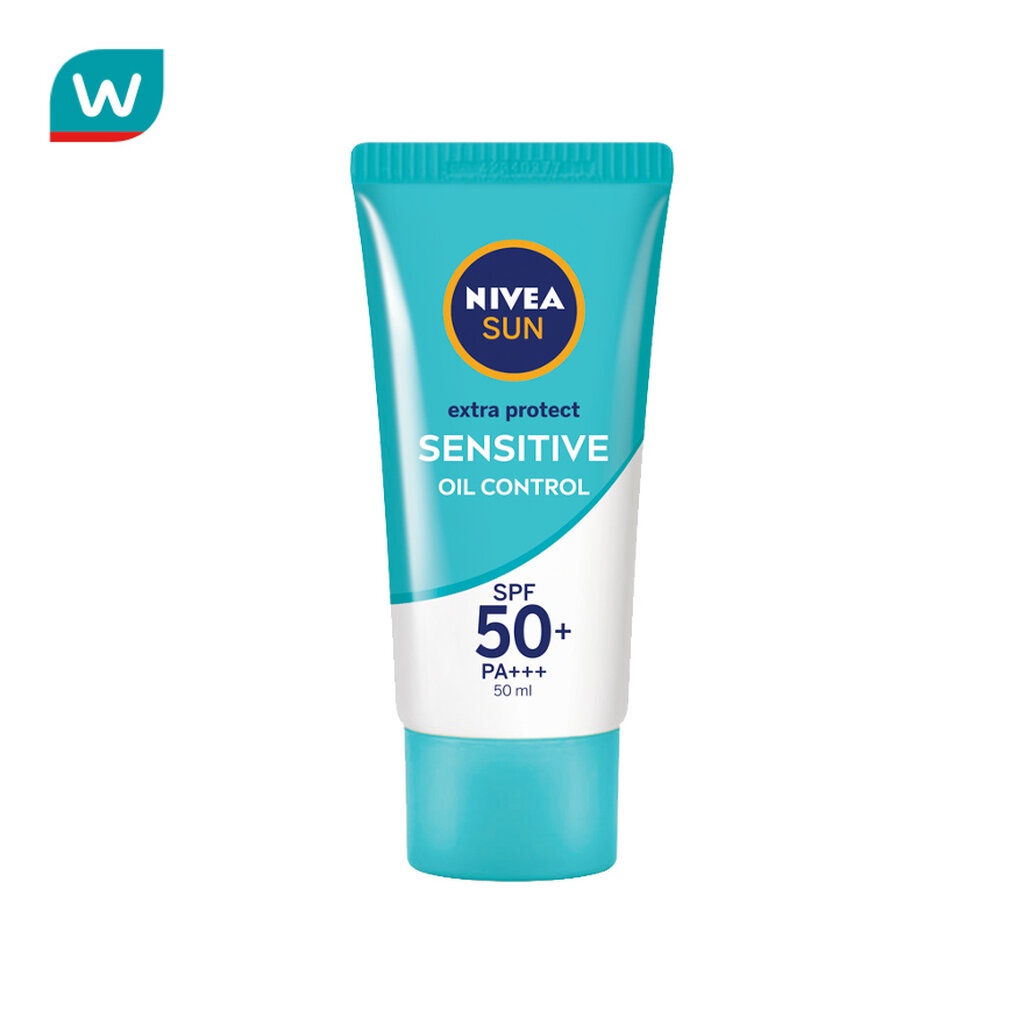 NIVEA นีเวีย ซัน เซนส์ซิทีฟ ออยล์ คอนโทรล เซรั่ม เอสพีเอฟ50+พีเอ+++ 50 มล.
