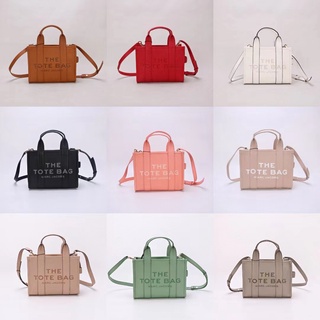 Marc jacobs กระเป๋าช้อปปิ้ง หนังวัว ขนาดเล็ก แบบพกพา สี่สี สําหรับสตรี 2021