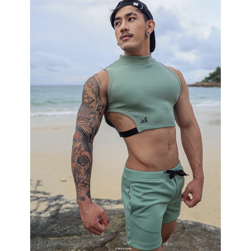 T118 เสื้อครอปดีไซส์สุดเท่สำหรับผู้ชาย Awesome Sport — صورة 7