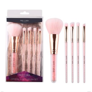 NEE CARA BE COLORFUL CRYSTAL 5 PIECE BRUSH SET N117 เซทแปรงแต่งหน้า 5 ชิ้น