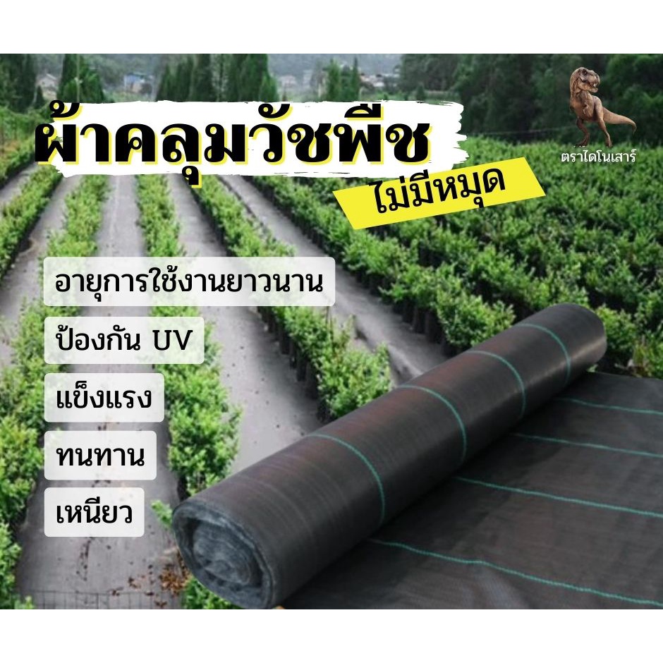 พลาสติกคลุมวัชพืช ตัด10เมตร กว้าง0.9/2/3เมตร ผ้าคลุมหญ้า แผ่นคลุมดิน ผสมUV ฆ่าหญ้า เห็นผลไวภายใน1เดื