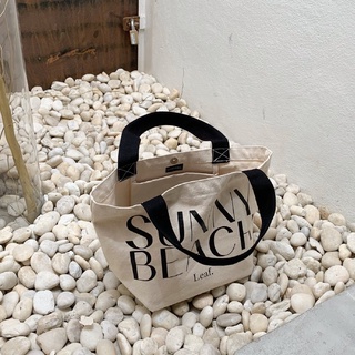 (มีส่วนลดหน้าแอพ) กระเป๋า sunnybeachleaf (ใบเล็ก) กระเป๋าผ้า…