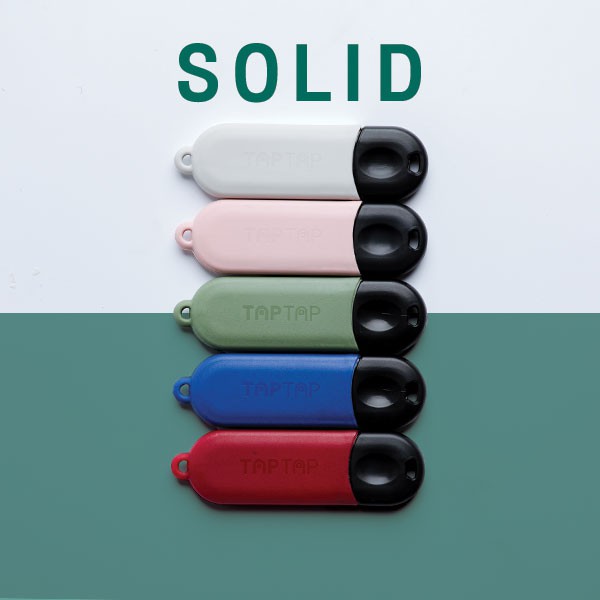 พร้อมส่ง!! แท่งกดอนามัย TAPTAP STAY SOLID - เซท สีทึบ 5 ชิ้น(แถมฟรี ตัวเกี่ยวและสายคล้องคอ ภายในกล่อ