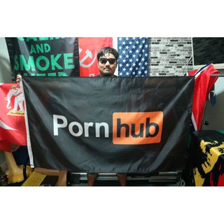 &lt;ส่งฟรี!!&gt; ธง Pornhub เว็บโปรด พร้อมส่งร้านคนไทย