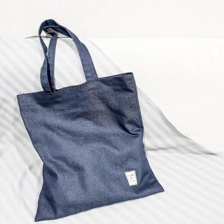 Plain tote bag สี Blue denim