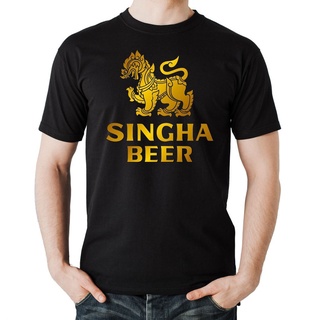 เสื้อผ้าผชGildan เสื้อยืดคอกลม ผ้าฝ้าย 100% พิมพ์ลาย Singha Beer Asia tendy สําหรับผู้ชายS-5XL