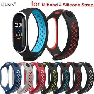 สายซิลิโคน for xiaomi mi band 6 mi band 5 สายรัดข้อมืออัจฉริยะ สายนาฬิกาข้อมือซิลิโคนสำหรับ for xiaomi Mi Band 4