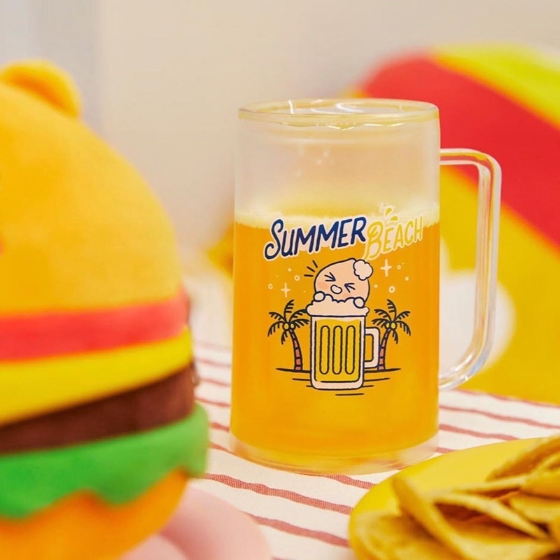 🌈พร้อมส่ง Kakao Friends แก้วเบียร์วุ้น Apeach🍺