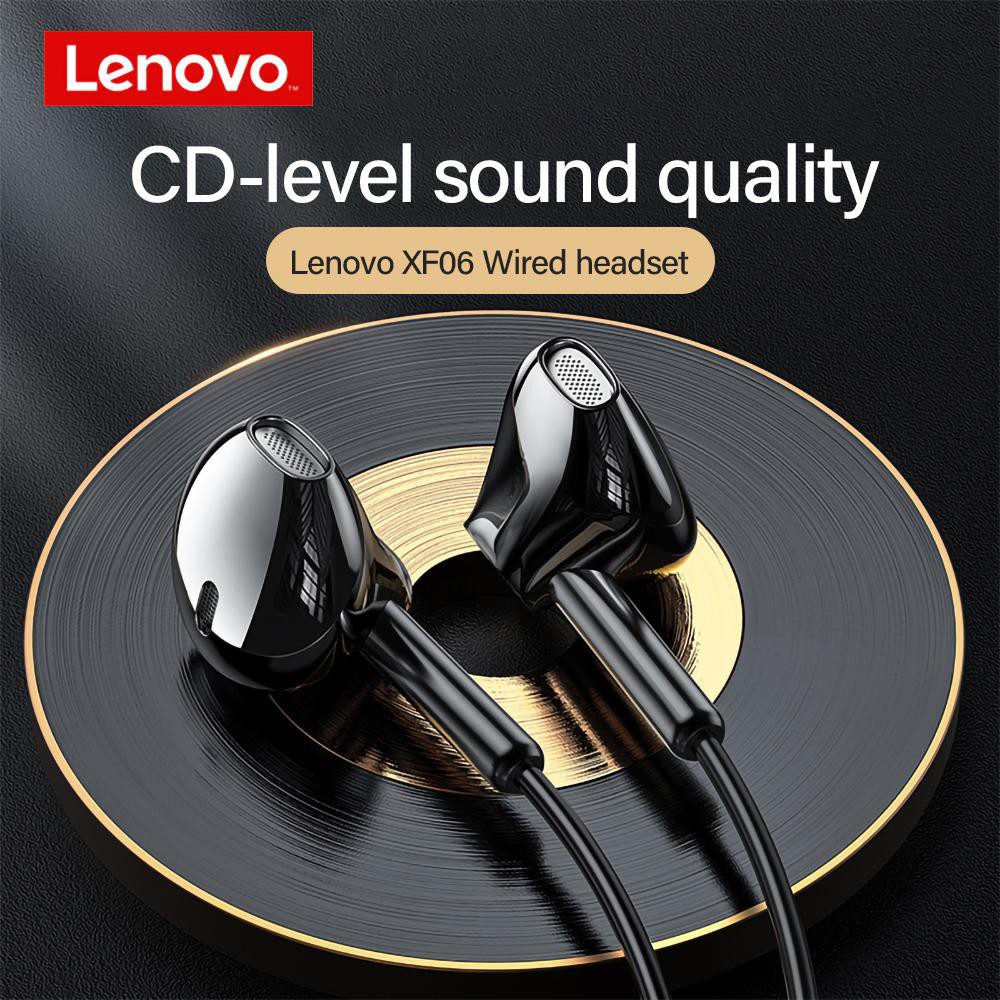 Lenovo หูฟังอินเอียร์ แบบมีสาย หูฟังกีฬา Wired Headphone Headset Stereo เบสแน่นเสียงดี ช่องเสียบ 3.5