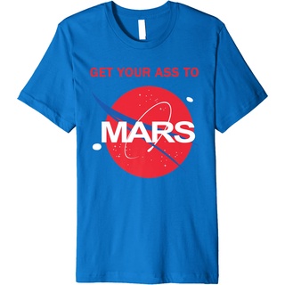 [S-5XL]เสื้อยืดลําลอง ผ้าฝ้าย แขนสั้น พิมพ์ลาย Get Your Ass To Mars Planetary Exploration Buzz แฟชั่นสําหรับผู้ชาย