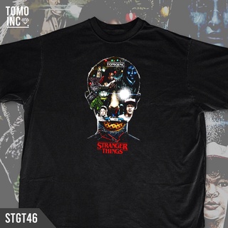 ย้อนยุคเสื้อยืดทุกวันdailyเสื้อยืด พิมพ์ลาย TOMOINC STRANGER THINGS FACES IN HEAD สําหรับผู้ชายSto5XLS-5XL