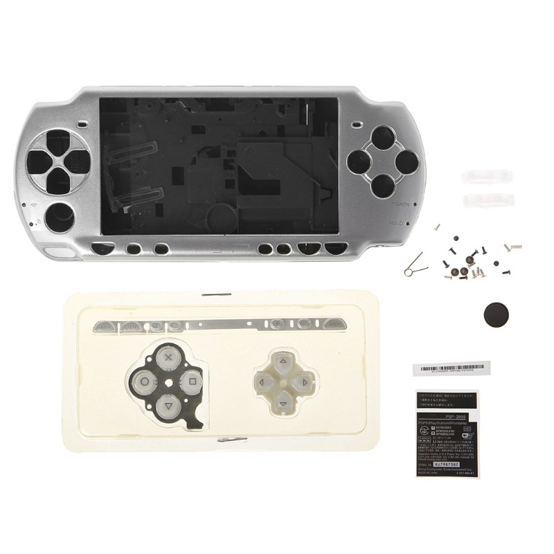 Housing Shell Full Housing Case Cover Skin Set With Button Kit Replacement For Sony Psp 1000 Controller Clear Black Accessory Kits Electronics