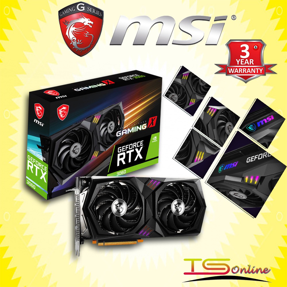 (มือสอง) MSI / GIGABYTE / ASUS GeForce RTX 3060 Gaming X 12G / RTX3060TI Aorus Elite / GTX 1660 OC 6