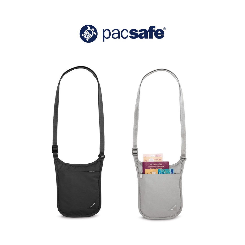 Pacsafe COVERSAFE V75 RFID BLOCKING NECK POUCH ANTI-THEFT กระเป๋าคาดลำตัว กระเป๋าคล้องคอ กระเป๋ากันขโมย