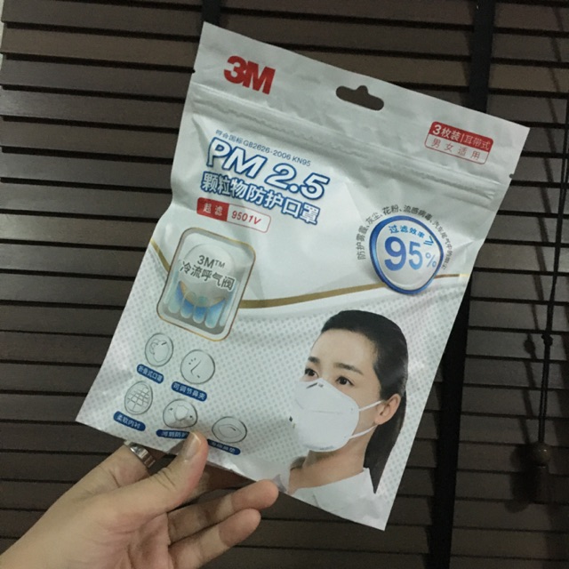 พร้อมส่ง หน้ากาก 3M หน้ากากอนามัย N95 9501V