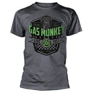 เสื้อยืดลําลอง แขนสั้น พิมพ์ลาย Gas Monkey Garage Live Fast เข้ากับทุกการแต่งกาย สําหรับผู้ชาย 190389S-5XL