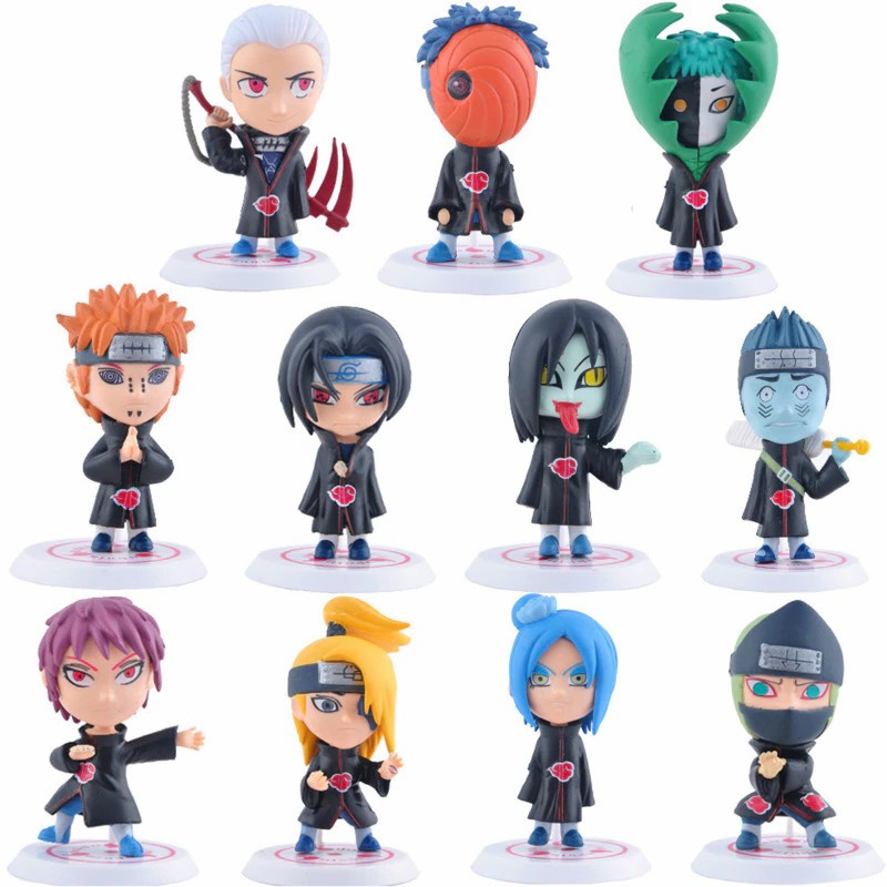 11 ชิ้น/เซ็ต Naruto All Akatsuki Figures